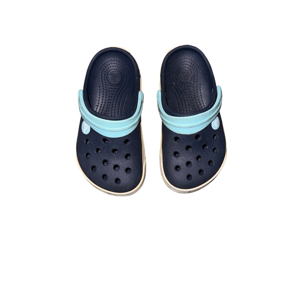 $10 Deals! Baby Size 8 Navy & Light Blue Crocs